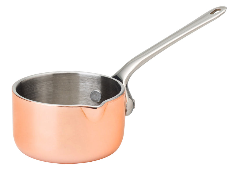 Mini Copper Presentation Saucepan With Lip 2.25in (5.5cm) 2oz (570ml)