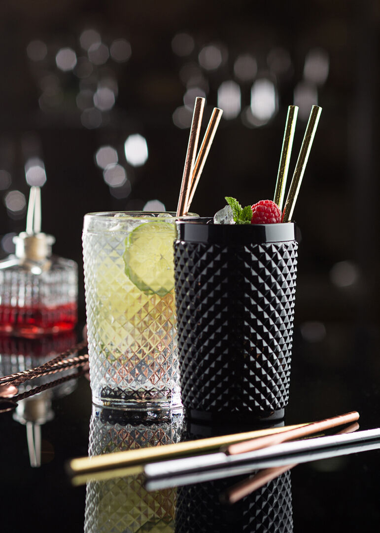 Paper Silver Cocktail Straw 5.5in