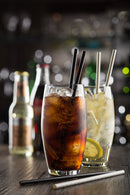 Paper Solid Black Straw 8in