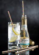 Paper Multi Stripe Straw 8in