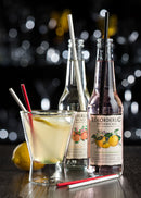 Paper Solid Black Straw 8in