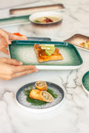 Flow Sushi Plate Blue 11.5in (30X10.5cm)*