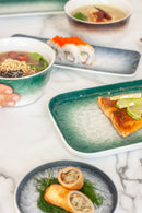 Flow Sushi Plate Green 11.5in (30X10.5cm)*