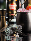 Vintage Copper Cocktail Strainer - 4 Prong