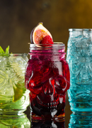 Skull Glass To Go With Lid And Straw 17oz (505ml)*