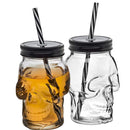 Skull Glass To Go With Lid And Straw 17oz (505ml)*